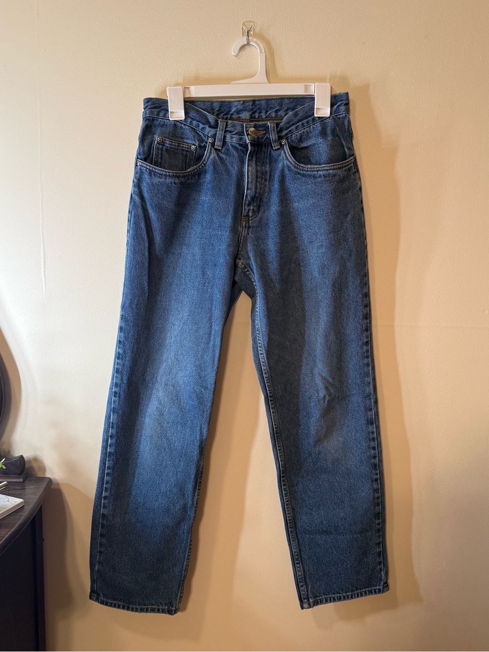 L.L. Bean Women's Straight-Leg Jeans in Medium Blue